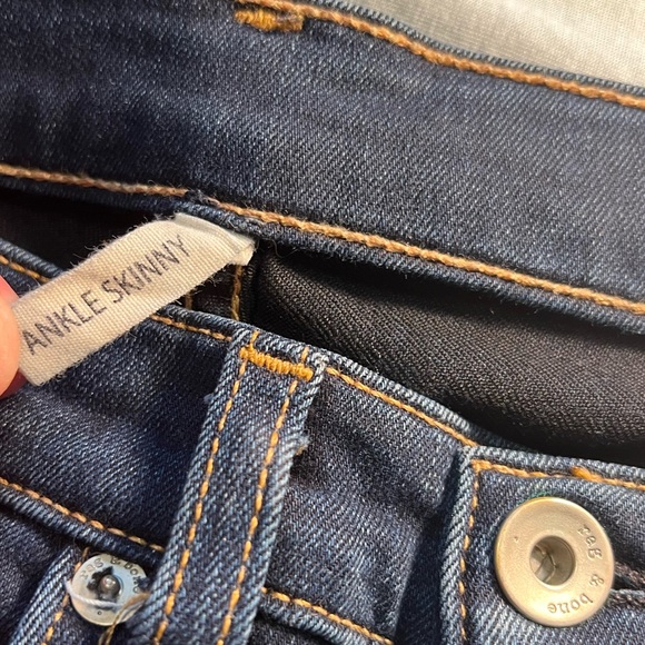 Rag and Bone Jeans Womens Size 27 Mid Rise Ankle Skinny Dark Wash - Picture 2 of 6